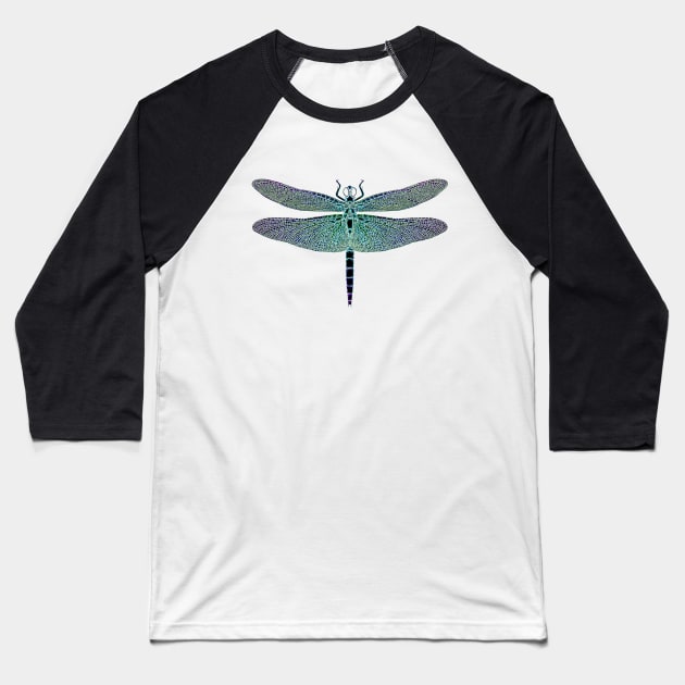 Dragonfly Iridescence Baseball T-Shirt by Erno